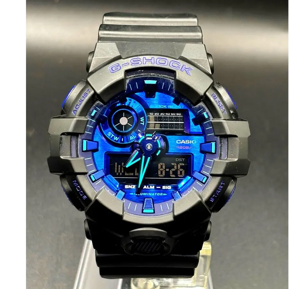 Casio G-Shock GA700VB-1A Virtual Blue Analog Digital Men’s Watch